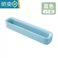 敬平浴室拖鞋架壁挂式免打孔卫生间吸壁式置物架收纳器厕所放鞋架子 蓝色(单个装)浴室置物架