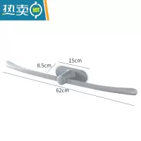 敬平简约毛巾架卫生间收纳置物架浴室免打孔塑料创意单杆浴巾挂架 灰色[1个装]浴室置物架