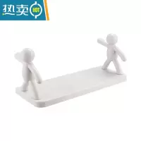敬平浴室卫生间置物架墙上免打孔收纳洗手台壁挂式厕所架子洗澡洗漱台 灰色浴室置物架