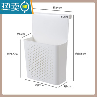 敬平厨房柜门壁挂式收纳盒家用卫生间免打孔橱柜内侧门后置物架 圆孔 大号 1层浴室置物架