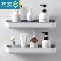 敬平马桶置物架上方厕所墙上洗手间收纳架壁挂式卫生间置物架免打孔 [双层]浴室置物架[防水防潮]