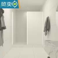 敬平卫生间防水浴帘隐形干湿分离免打孔浴室淋浴帘加厚套装折叠隔断帘
