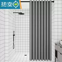 敬平浴帘套装免打孔浴室卫生间防水隔断帘窗帘门帘纯色加厚罗马孔