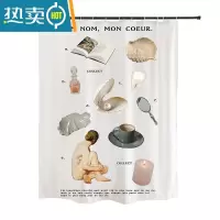 敬平免打孔浴帘浴室防水布淋浴洗澡卫生间窗帘ins风隔断帘帘子