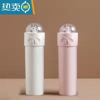敬平创意洗漱杯旅行牙刷牙膏收纳盒学生宿舍卡通可爱情侣便携式牙桶 白色+粉色