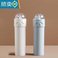 敬平创意洗漱杯旅行牙刷牙膏收纳盒学生宿舍卡通可爱情侣便携式牙桶 白色+蓝色