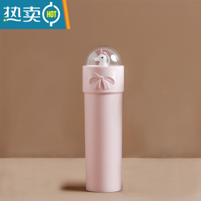 敬平创意洗漱杯旅行牙刷牙膏收纳盒学生宿舍卡通可爱情侣便携式牙桶 粉色