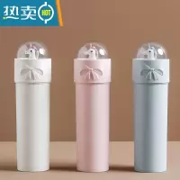 敬平创意洗漱杯旅行牙刷牙膏收纳盒学生宿舍卡通可爱情侣便携式牙桶 一组3色套装 (白+粉+蓝)