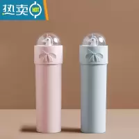敬平创意洗漱杯旅行牙刷牙膏收纳盒学生宿舍卡通可爱情侣便携式牙桶 粉色+蓝色