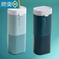 敬平毛巾收纳盒旅行牙刷牙膏多功能便携式洗漱杯学生情侣韩版家用牙刷 浅蓝+深蓝(两个装)