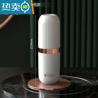 敬平旅行洗漱杯便携漱口杯套装轻奢现牙杯牙具出差牙膏牙刷收纳盒 陶瓷白 [可拆卸手柄/便携旅行收纳]
