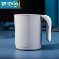 敬平漱口杯家用简约刷牙杯缸洗水杯创意套装三口之家便携一对情侣杯子 灰白[1个装]洗漱杯