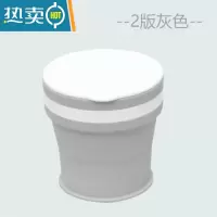 敬平便携式折叠牙杯洗漱杯漱口杯旅行硅胶少女小号迷你小孩可爱刷杯 灰色(平面盖子)350ml