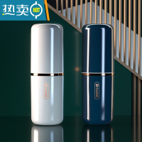 敬平旅行漱口杯便携式牙刷盒洗漱套装牙具杯收纳盒家用牙膏盒牙缸套装 陶瓷白+静谧蓝洗漱杯