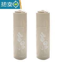 敬平旅行洗漱杯便携式多功能简约牙缸牙膏牙刷杯漱口杯牙具收纳盒带盖 卡其2个装