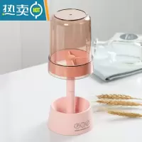 敬平漱口杯刷牙杯子牙刷牙缸牙具可爱男女学生宿舍便携收纳盒洗漱套装 升级加厚款-蜜桃粉洗漱杯