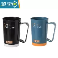 敬平漱口杯家用简约刷牙杯洗漱杯儿童一对情侣牙刷杯套装创意便携牙缸 蓝色+黑色 2个装