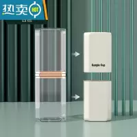 敬平旅行洗漱杯便携式漱口刷牙的杯子家庭简约牙具套装牙缸牙膏收纳盒 透明白[四杯装]店长推荐/四口之家适用