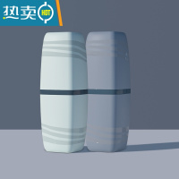 敬平学生寝室漱口杯带盖子牙刷牙膏用品专用杯子便携式洗漱套装宿舍遬 绿色+灰色洗漱杯