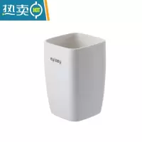 敬平网红方形儿童漱口杯情侣塑料刷牙杯子便携牙缸家用高颜值牙杯轻奢 白色洗漱杯