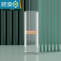 敬平旅行洗漱杯便携式漱口刷牙的杯子家庭简约牙具套装牙缸牙膏收纳盒 透明款[两杯装]情侣推荐/两人适用