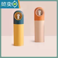 敬平漱口杯牙具杯宿舍女可爱ins风洗漱杯便携式旅行牙刷收纳盒牙具盒 深蓝黄+桔粉 2个装 情侣/闺蜜