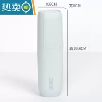 敬平简约漱口杯家用旅行白色洗漱杯创意牙桶牙刷塑料牙具盒便携式套装 圆形蓝色
