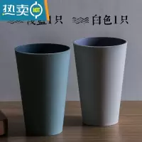 敬平漱口杯牙刷收纳盒家用洗漱杯情侣简约可爱牙缸杯旅行牙刷盒便携式 白色+浅蓝