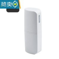 敬平牙刷盒便携式洗漱杯旅行套装家用简约情侣牙膏收纳缸漱口杯子带盖 灰白色洗漱杯