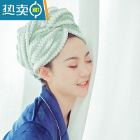 敬平2022新款干发帽加厚女长发速干吸水擦头包头毛巾器浴帽 阳离子单层款(抹茶色)