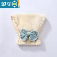 敬平干发帽女洗包头巾擦头发浴帽吸水速干加厚毛巾可爱干发巾 套头款淡黄色