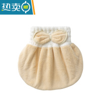 敬平海藻绒干发帽吸水速干加厚洗脸毛巾擦头包头巾浴帽 海藻绒皇冠干发帽[柠檬黄]