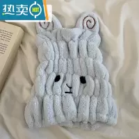 敬平可爱儿童干发帽女珊瑚绒吸水速干新款浴帽宝宝洗头包头发毛巾 羊咩咩-天蓝
