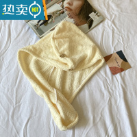 敬平自留款 巨好用ins小熊熊干发帽干发巾吸水速干洗头擦头发毛巾 乳白色 小熊扣 干发帽