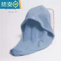 敬平乐菲思加厚干发帽女可爱强吸水长短发洗头包头毛巾浴帽擦头发速干 青蓝色 (厚款1条装)