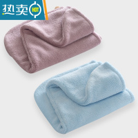 敬平两条 干发帽女吸水速干可爱韩国浴帽包头巾加厚擦头发沐浴帽 紫鹃色+天蓝色