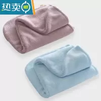 敬平两条 干发帽女吸水速干可爱韩国浴帽包头巾加厚擦头发沐浴帽 紫鹃色+天蓝色