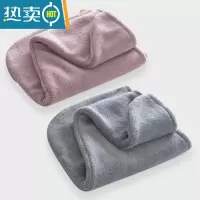 敬平两条 干发帽女吸水速干可爱韩国浴帽包头巾加厚擦头发沐浴帽 紫鹃色+灰色