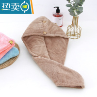 敬平干发帽女吸水速干网红同款加厚干发器韩国擦头发包头巾浴帽 双层加厚[咖色]