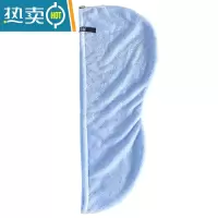 敬平免吹干发帽女吸水加厚干发巾洗发毛巾洗头发的速干器洗头巾 直边款-天蓝色
