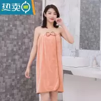 敬平吸水女生可爱速干洗擦头巾女韩国浴帽包头巾 咖啡色 单条浴裙干发帽