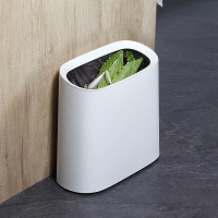 敬平欧式家用轻奢卧室客厅厨房窄缝垃圾桶卫生间厕所夹缝简约废纸桶