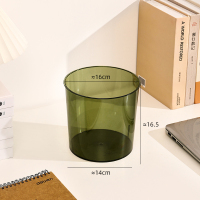 敬平桌面垃圾桶轻奢透明北欧ins风办公室家用小号桌上迷你收纳纸篓筒