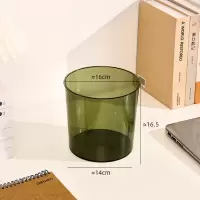 敬平桌面垃圾桶轻奢透明北欧ins风办公室家用小号桌上迷你收纳纸篓筒