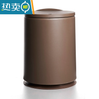 敬平家用塑料新款双层轻奢简约风客厅卧室按压式北欧圾大号有盖垃圾桶