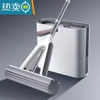 敬平新款海绵拖把一拖吸水地拖胶棉卫生间家用净挤拖把头免手洗布