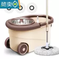 敬平拖把家用一拖净免手洗甩干拖把桶懒人拖把拖布拖桶旋转拖把加强杆