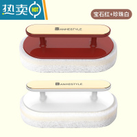 敬平刷子清洁刷墙面刷浴缸瓷砖卫生间厨房洗锅器洗碗水池海绵擦浴室 宝石红+珍珠白