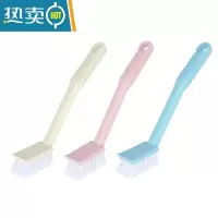 敬平新品长柄洗锅刷清洁用刷厨房用品刷碗刷锅洗碗的小刷子 2个装颜色随机发货
