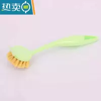 敬平厨房长柄清洁刷家用去污器洗锅刷洗碗刷水槽灶台清洁刷子 纯色长柄锅刷[绿色1个装]